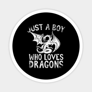 Just A Boy Who Loves Dragons Magnet